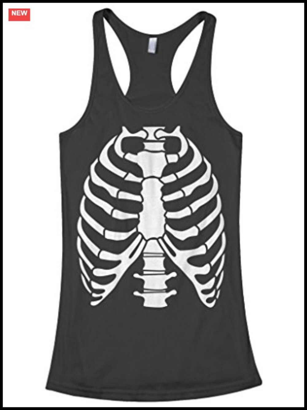 Skeleton Rib Cage Racerback Tank Top Halloween Costume